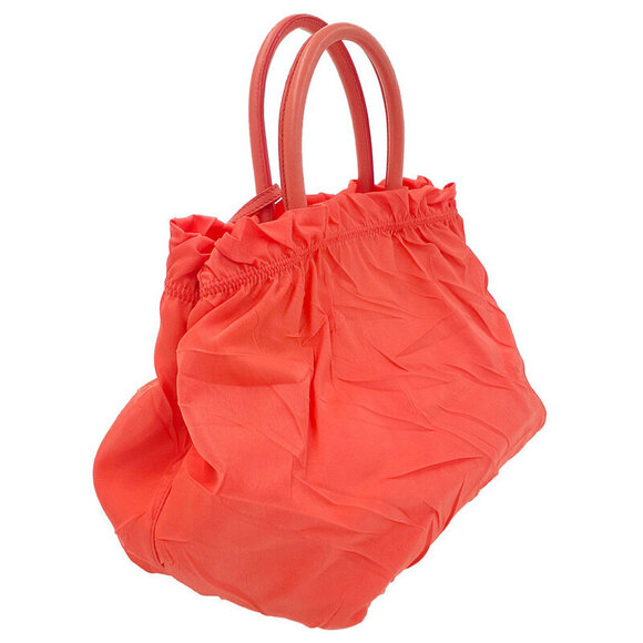 Prada Handbags - Prada coral handbag nylon Orange gathered